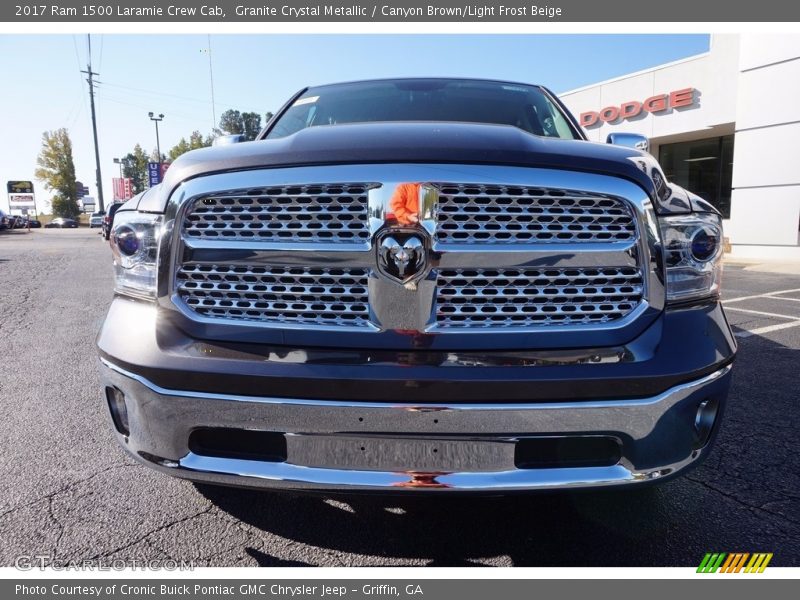 Granite Crystal Metallic / Canyon Brown/Light Frost Beige 2017 Ram 1500 Laramie Crew Cab