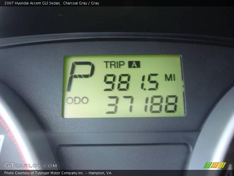 Charcoal Gray / Gray 2007 Hyundai Accent GLS Sedan