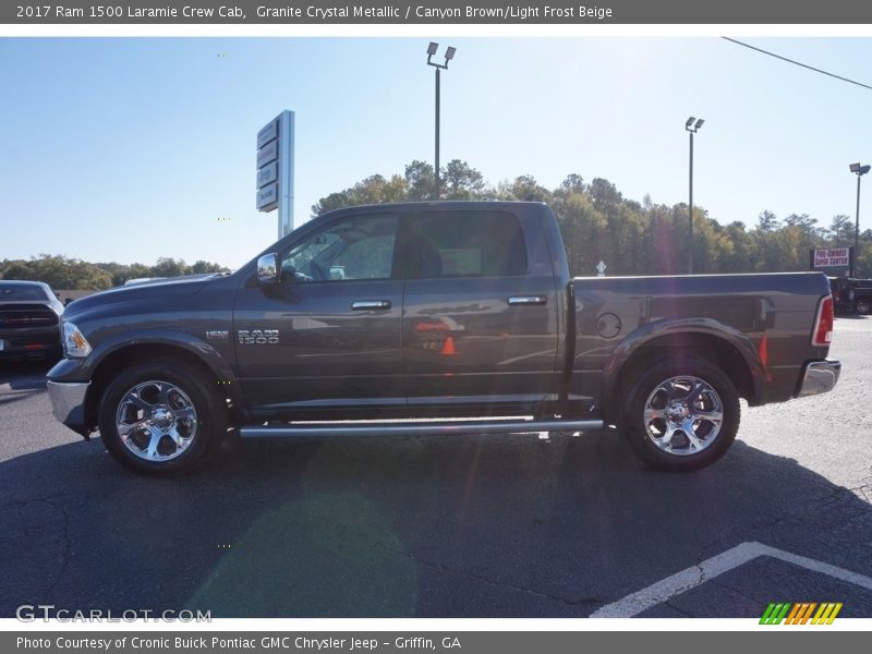 Granite Crystal Metallic / Canyon Brown/Light Frost Beige 2017 Ram 1500 Laramie Crew Cab