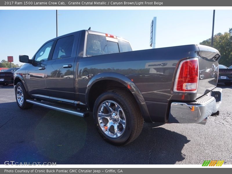 Granite Crystal Metallic / Canyon Brown/Light Frost Beige 2017 Ram 1500 Laramie Crew Cab