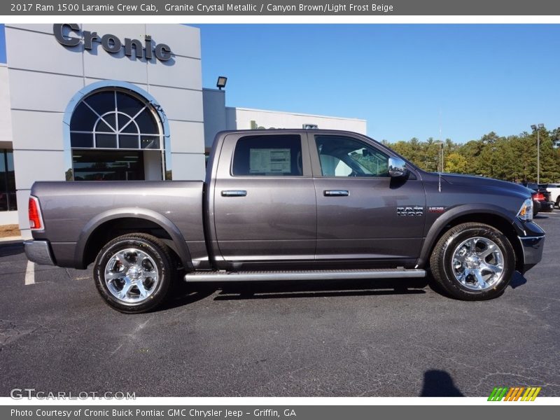 Granite Crystal Metallic / Canyon Brown/Light Frost Beige 2017 Ram 1500 Laramie Crew Cab