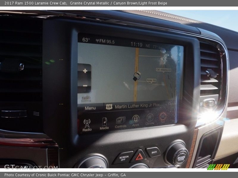 Granite Crystal Metallic / Canyon Brown/Light Frost Beige 2017 Ram 1500 Laramie Crew Cab