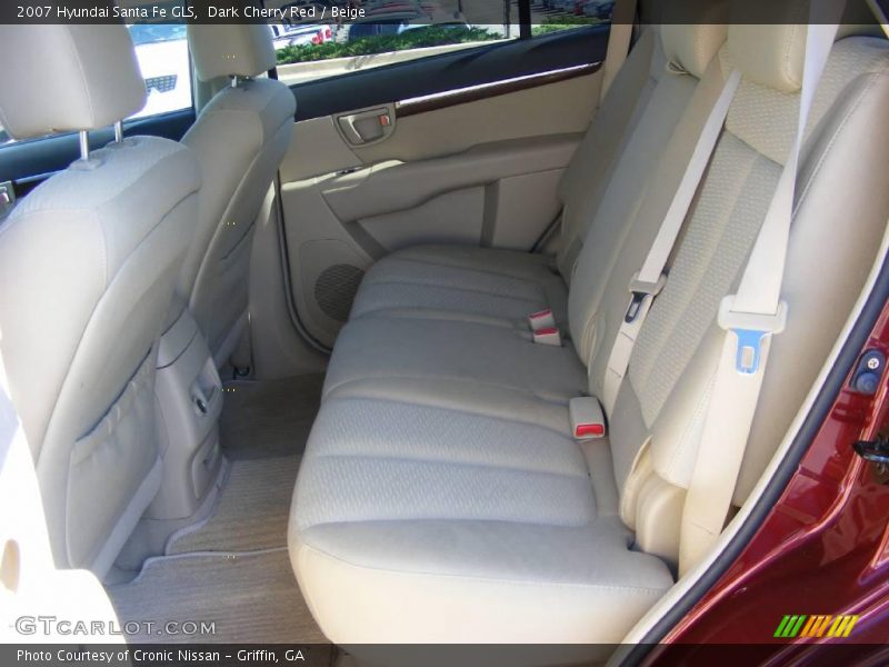 Dark Cherry Red / Beige 2007 Hyundai Santa Fe GLS
