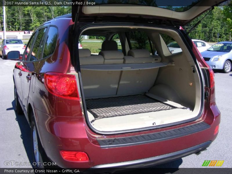 Dark Cherry Red / Beige 2007 Hyundai Santa Fe GLS