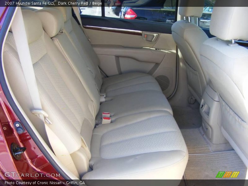 Dark Cherry Red / Beige 2007 Hyundai Santa Fe GLS