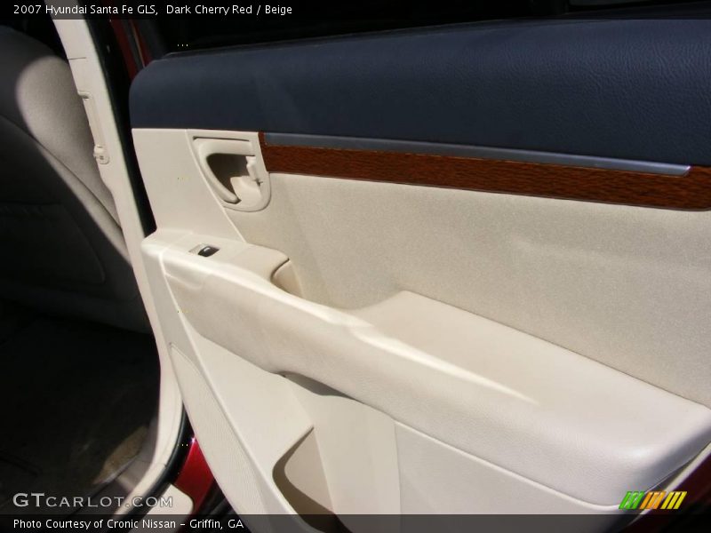 Dark Cherry Red / Beige 2007 Hyundai Santa Fe GLS