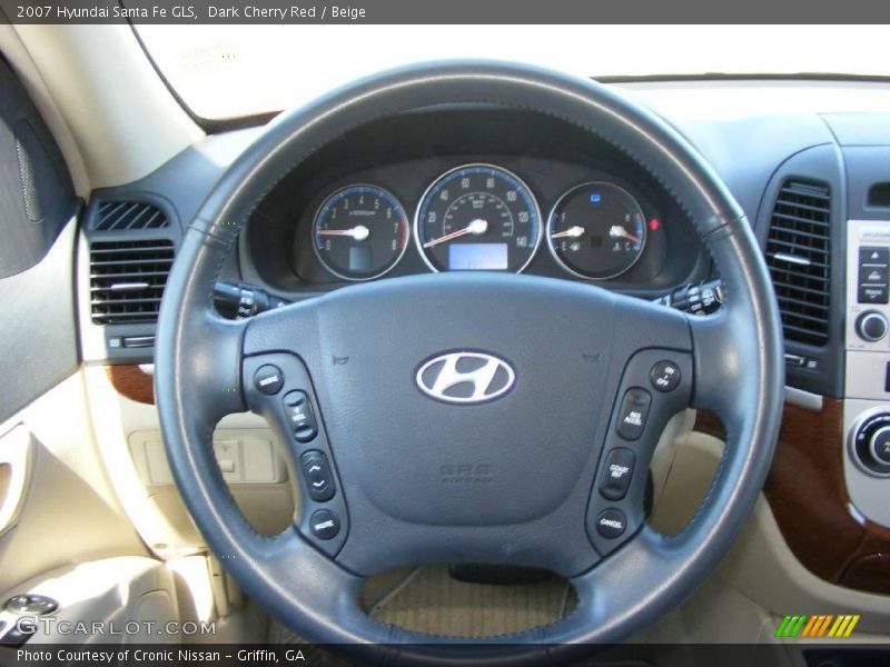 Dark Cherry Red / Beige 2007 Hyundai Santa Fe GLS