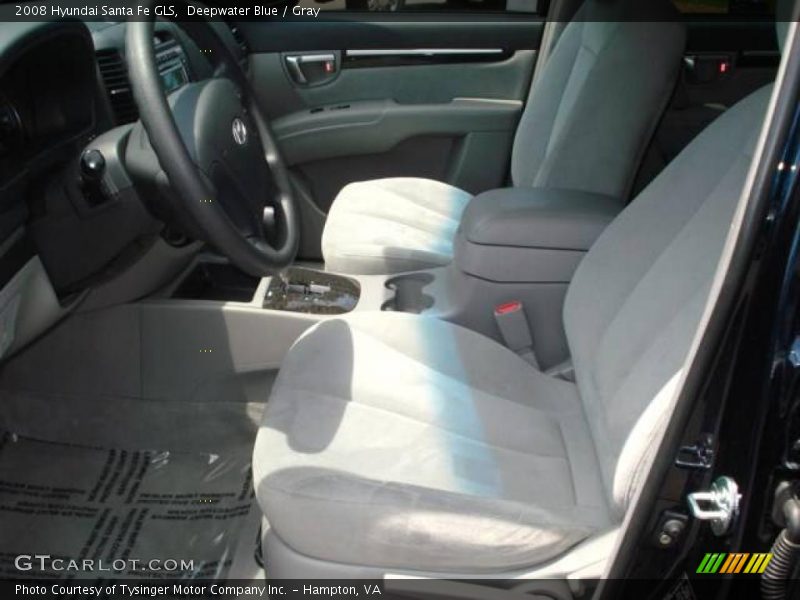 Deepwater Blue / Gray 2008 Hyundai Santa Fe GLS