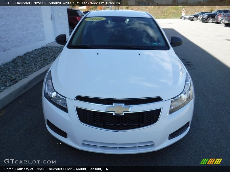 Summit White / Jet Black/Medium Titanium 2012 Chevrolet Cruze LS