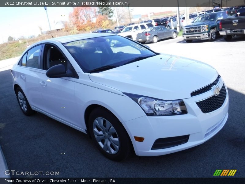 Summit White / Jet Black/Medium Titanium 2012 Chevrolet Cruze LS
