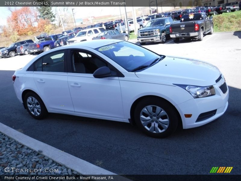 Summit White / Jet Black/Medium Titanium 2012 Chevrolet Cruze LS