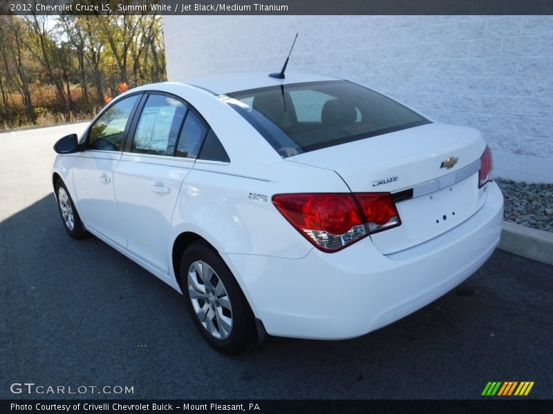Summit White / Jet Black/Medium Titanium 2012 Chevrolet Cruze LS
