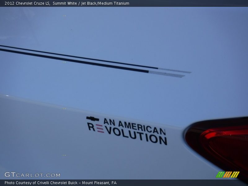 Summit White / Jet Black/Medium Titanium 2012 Chevrolet Cruze LS