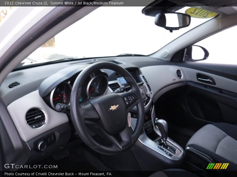 Summit White / Jet Black/Medium Titanium 2012 Chevrolet Cruze LS