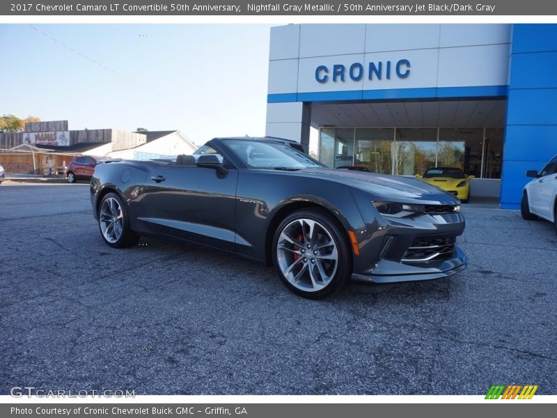 Nightfall Gray Metallic / 50th Anniversary Jet Black/Dark Gray 2017 Chevrolet Camaro LT Convertible 50th Anniversary