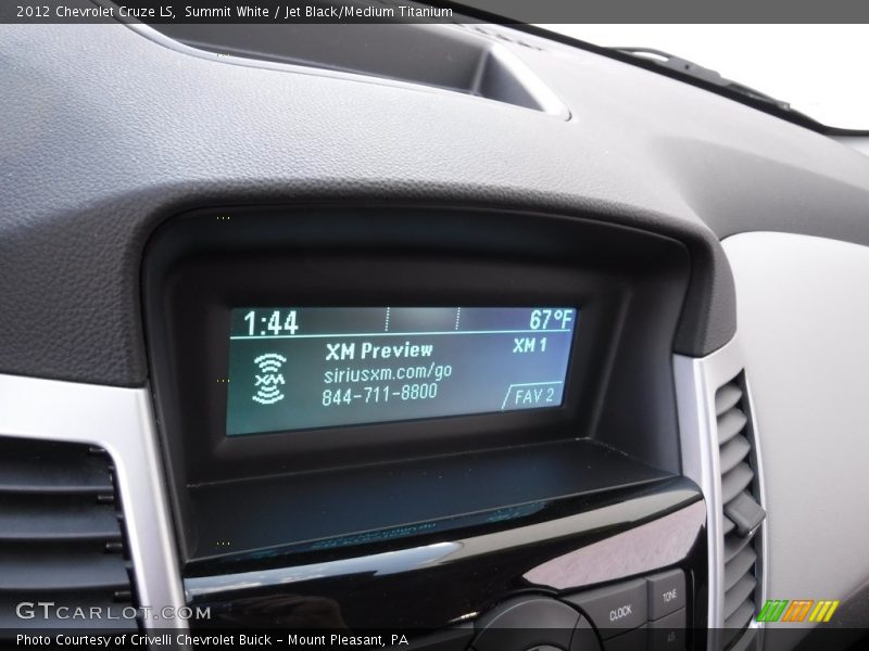 Summit White / Jet Black/Medium Titanium 2012 Chevrolet Cruze LS