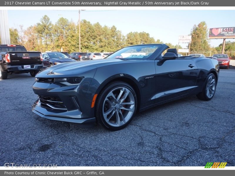 Nightfall Gray Metallic / 50th Anniversary Jet Black/Dark Gray 2017 Chevrolet Camaro LT Convertible 50th Anniversary