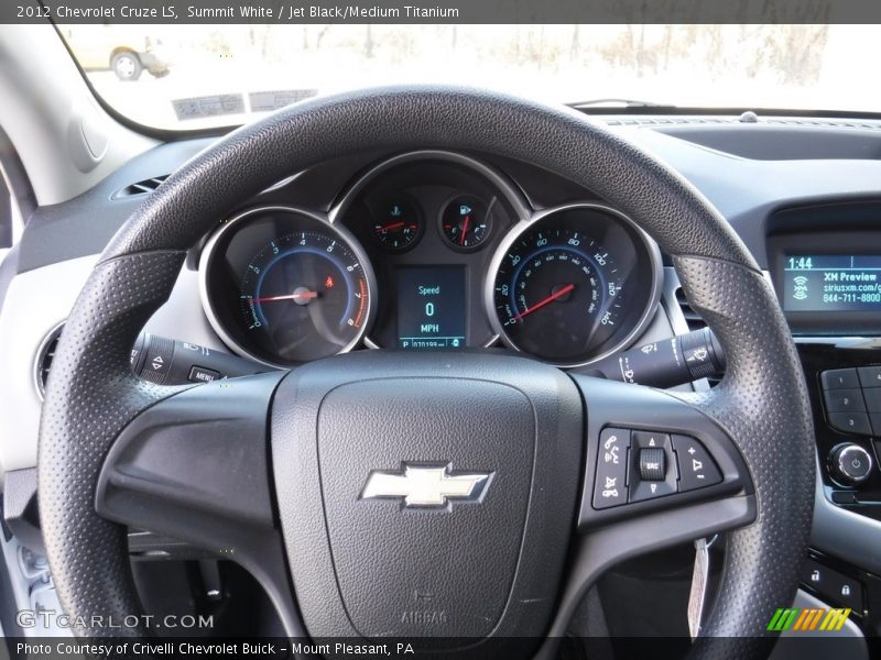 Summit White / Jet Black/Medium Titanium 2012 Chevrolet Cruze LS