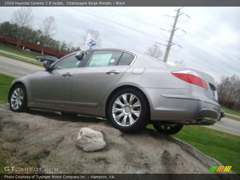 Champagne Beige Metallic / Black 2009 Hyundai Genesis 3.8 Sedan