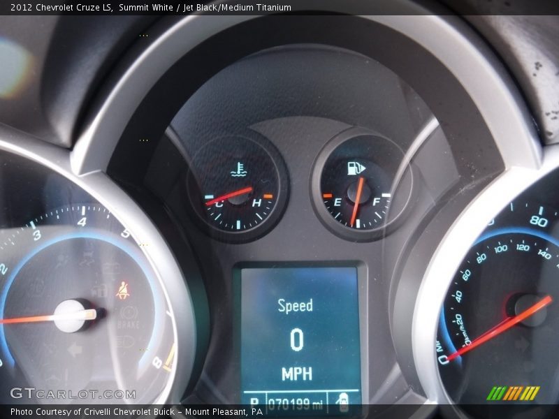 Summit White / Jet Black/Medium Titanium 2012 Chevrolet Cruze LS