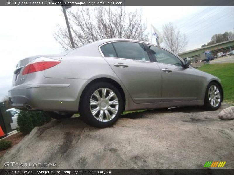 Champagne Beige Metallic / Black 2009 Hyundai Genesis 3.8 Sedan