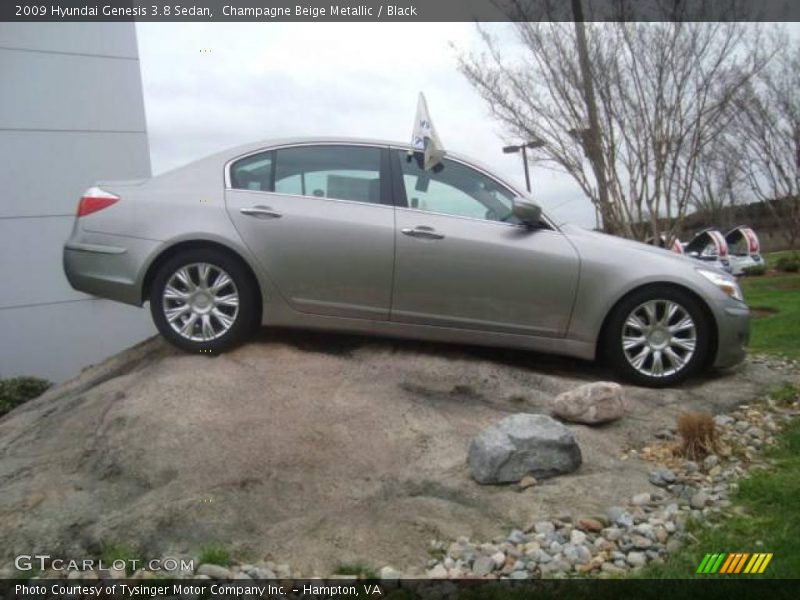 Champagne Beige Metallic / Black 2009 Hyundai Genesis 3.8 Sedan