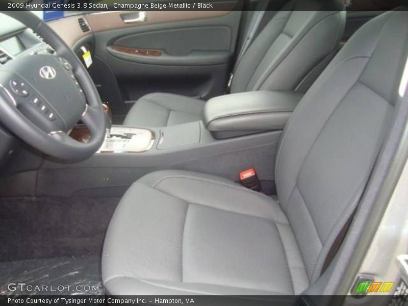 Champagne Beige Metallic / Black 2009 Hyundai Genesis 3.8 Sedan