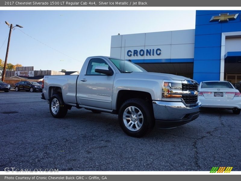 Silver Ice Metallic / Jet Black 2017 Chevrolet Silverado 1500 LT Regular Cab 4x4