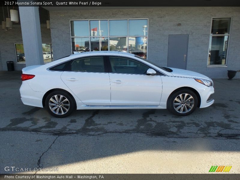 Quartz White Pearl / Beige 2017 Hyundai Sonata Sport