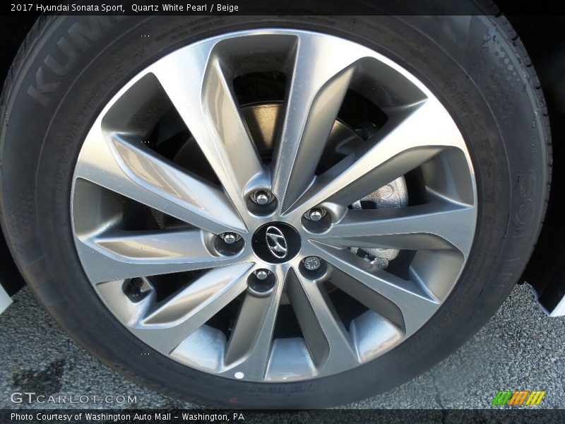 Quartz White Pearl / Beige 2017 Hyundai Sonata Sport