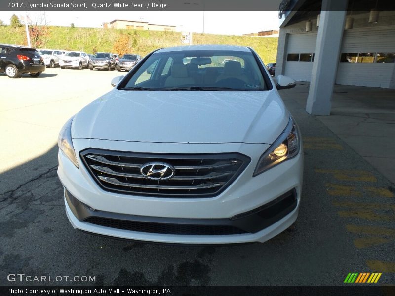 Quartz White Pearl / Beige 2017 Hyundai Sonata Sport