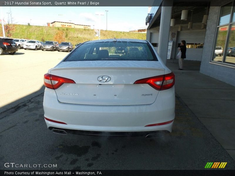 Quartz White Pearl / Beige 2017 Hyundai Sonata Sport