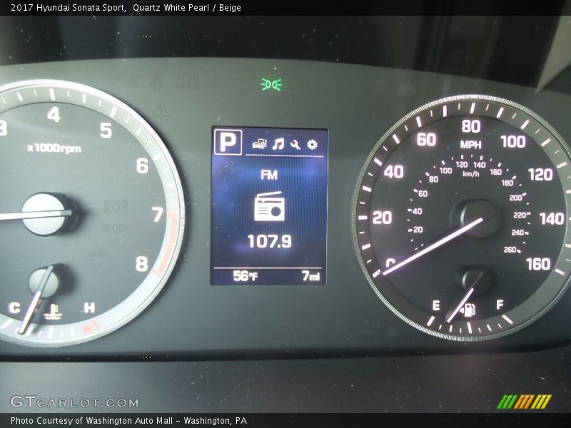 Quartz White Pearl / Beige 2017 Hyundai Sonata Sport