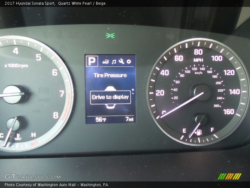 Quartz White Pearl / Beige 2017 Hyundai Sonata Sport