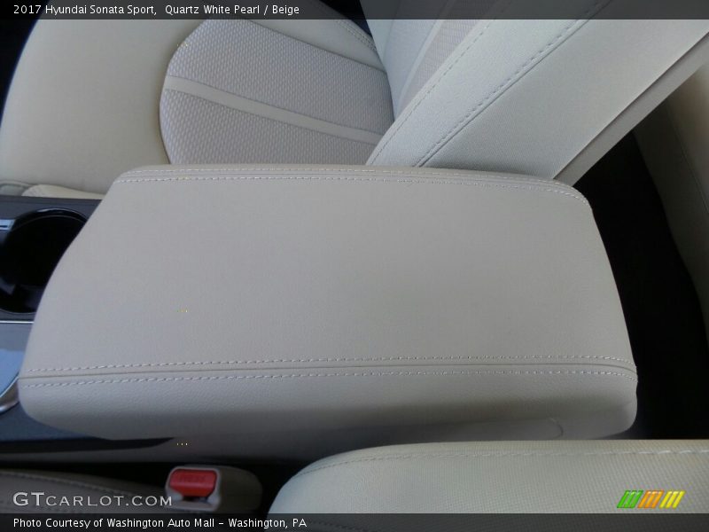 Quartz White Pearl / Beige 2017 Hyundai Sonata Sport