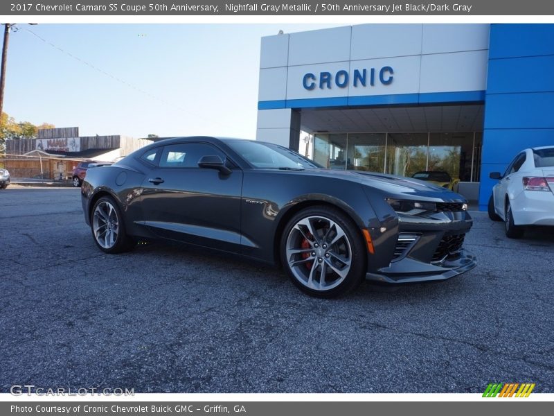 Nightfall Gray Metallic / 50th Anniversary Jet Black/Dark Gray 2017 Chevrolet Camaro SS Coupe 50th Anniversary