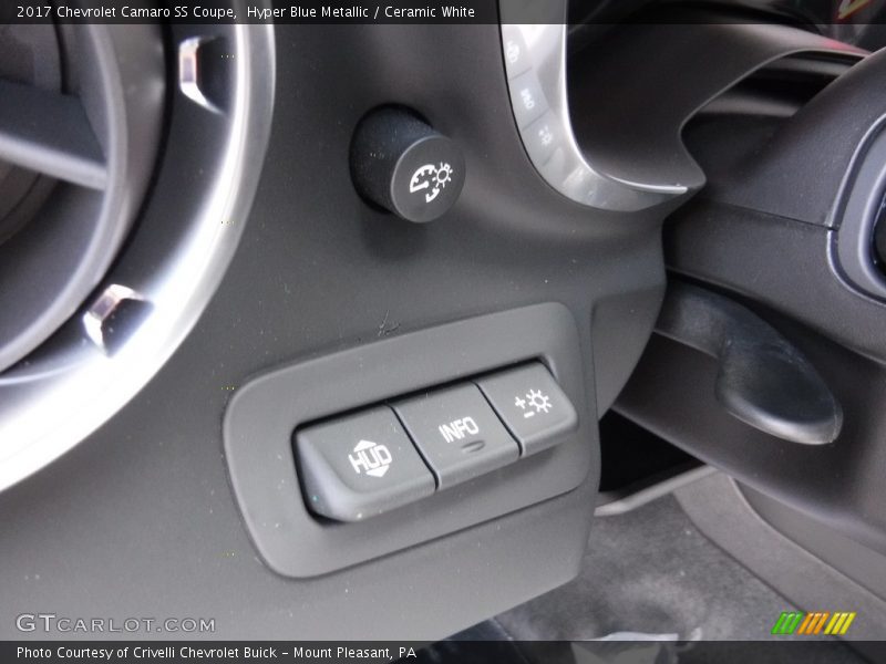 Hyper Blue Metallic / Ceramic White 2017 Chevrolet Camaro SS Coupe