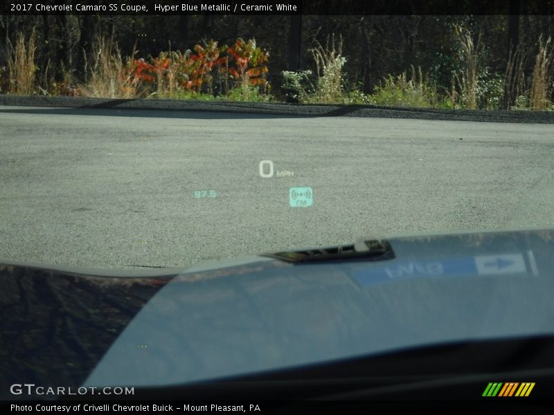Hyper Blue Metallic / Ceramic White 2017 Chevrolet Camaro SS Coupe