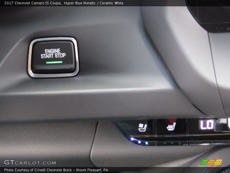 Hyper Blue Metallic / Ceramic White 2017 Chevrolet Camaro SS Coupe