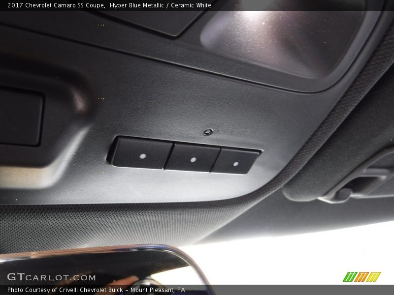 Hyper Blue Metallic / Ceramic White 2017 Chevrolet Camaro SS Coupe