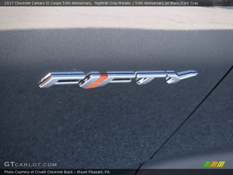 Nightfall Gray Metallic / 50th Anniversary Jet Black/Dark Gray 2017 Chevrolet Camaro SS Coupe 50th Anniversary