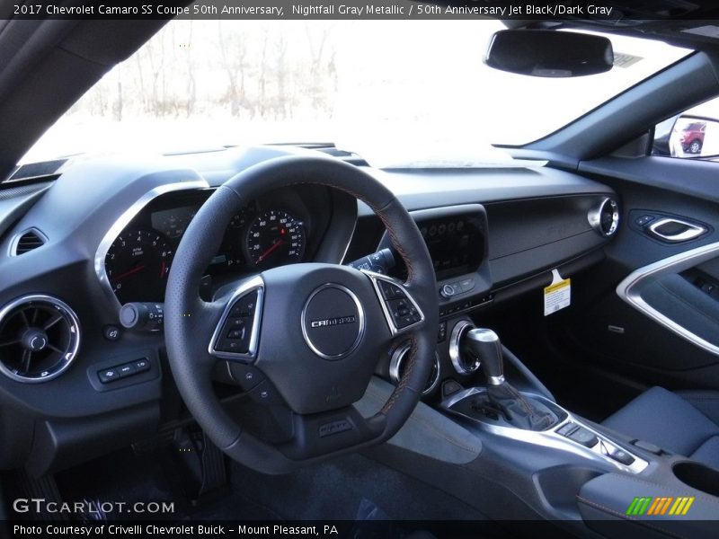 Nightfall Gray Metallic / 50th Anniversary Jet Black/Dark Gray 2017 Chevrolet Camaro SS Coupe 50th Anniversary
