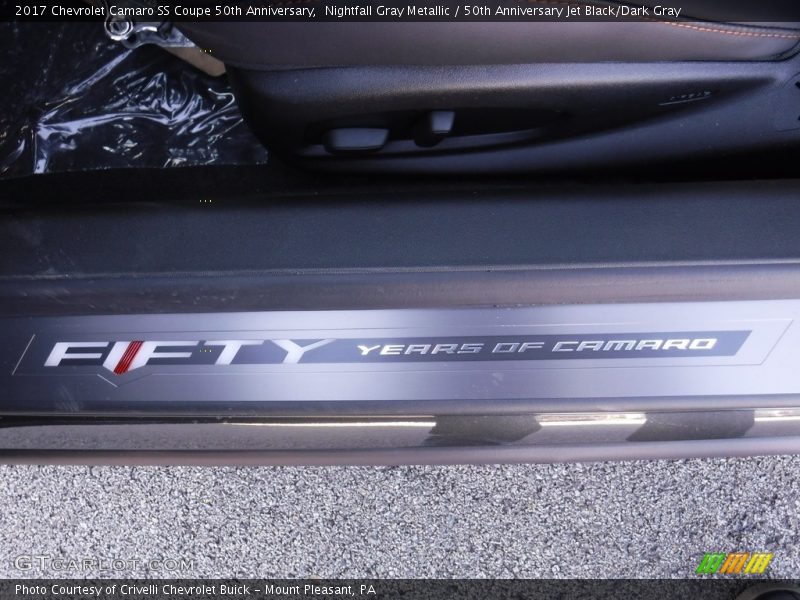 Nightfall Gray Metallic / 50th Anniversary Jet Black/Dark Gray 2017 Chevrolet Camaro SS Coupe 50th Anniversary
