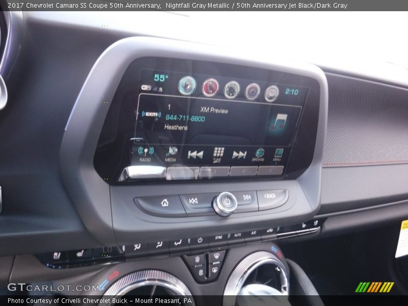 Nightfall Gray Metallic / 50th Anniversary Jet Black/Dark Gray 2017 Chevrolet Camaro SS Coupe 50th Anniversary