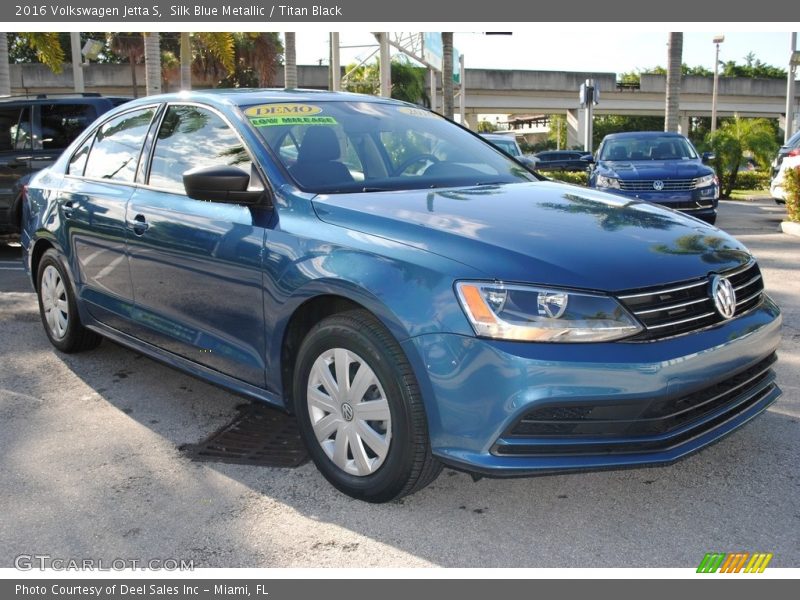 Silk Blue Metallic / Titan Black 2016 Volkswagen Jetta S