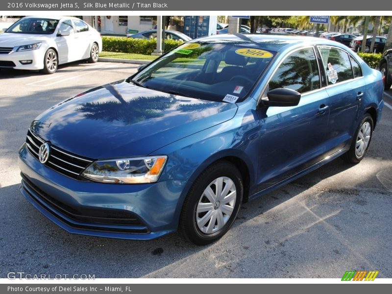 Silk Blue Metallic / Titan Black 2016 Volkswagen Jetta S