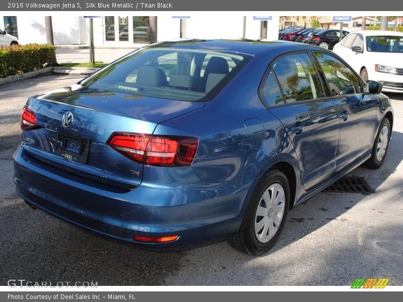 Silk Blue Metallic / Titan Black 2016 Volkswagen Jetta S