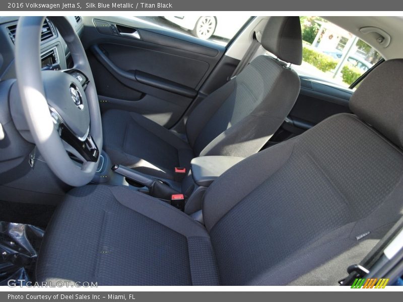 Silk Blue Metallic / Titan Black 2016 Volkswagen Jetta S