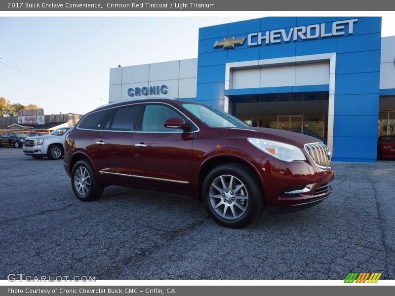 Crimson Red Tintcoat / Light Titanium 2017 Buick Enclave Convenience