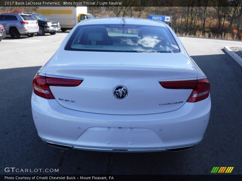 White Frost Tricoat / Light Neutral 2017 Buick LaCrosse Preferred